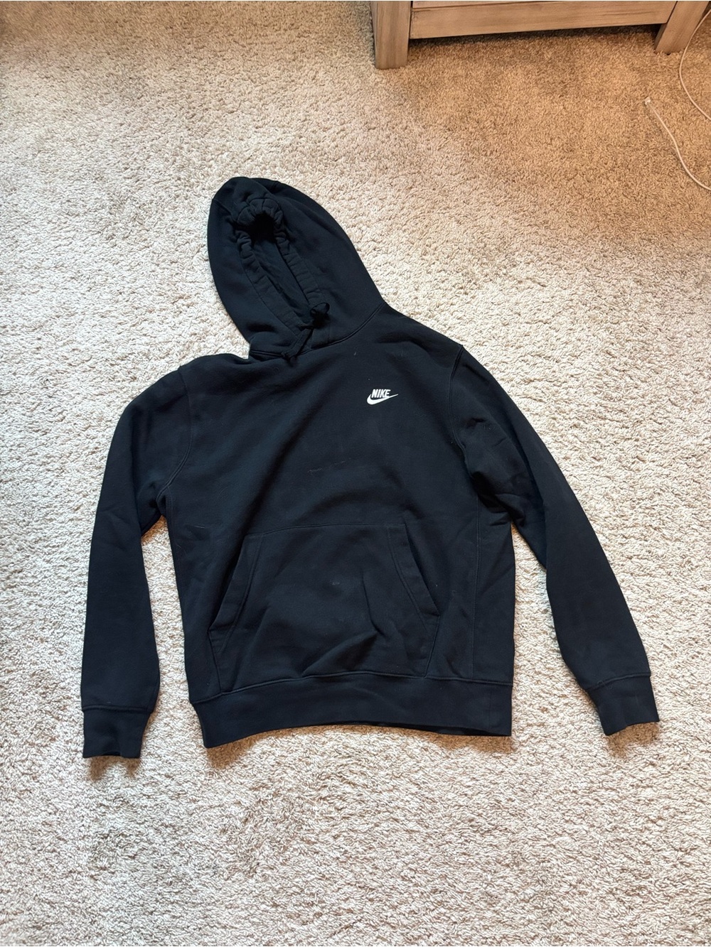 Nike Black Unisex Hoodie with White Logo